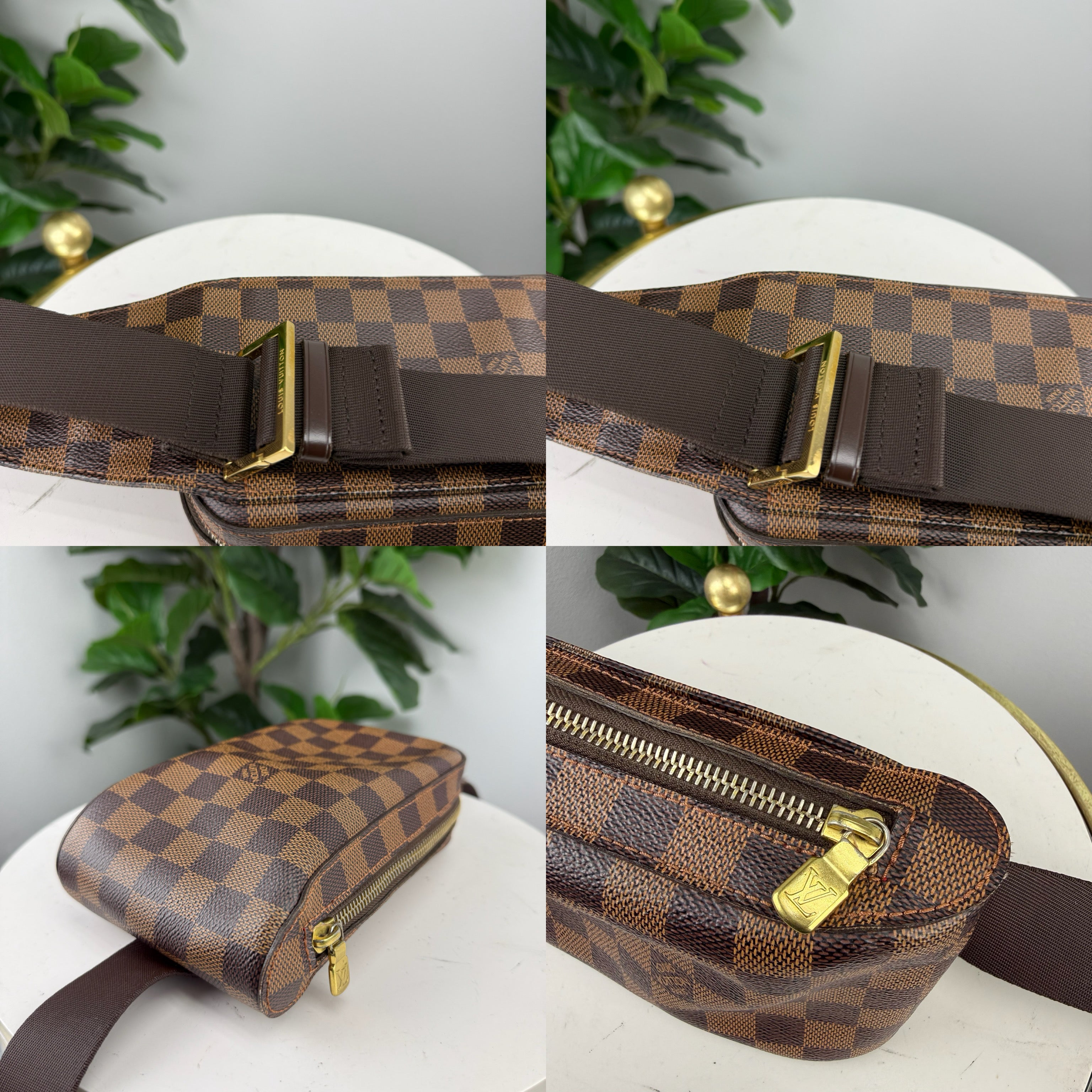 Authentic Louis Vuitton Geronimo Damier Ebene Bumbag Unisex men's or women's Bag - Certificate of Authenticity included