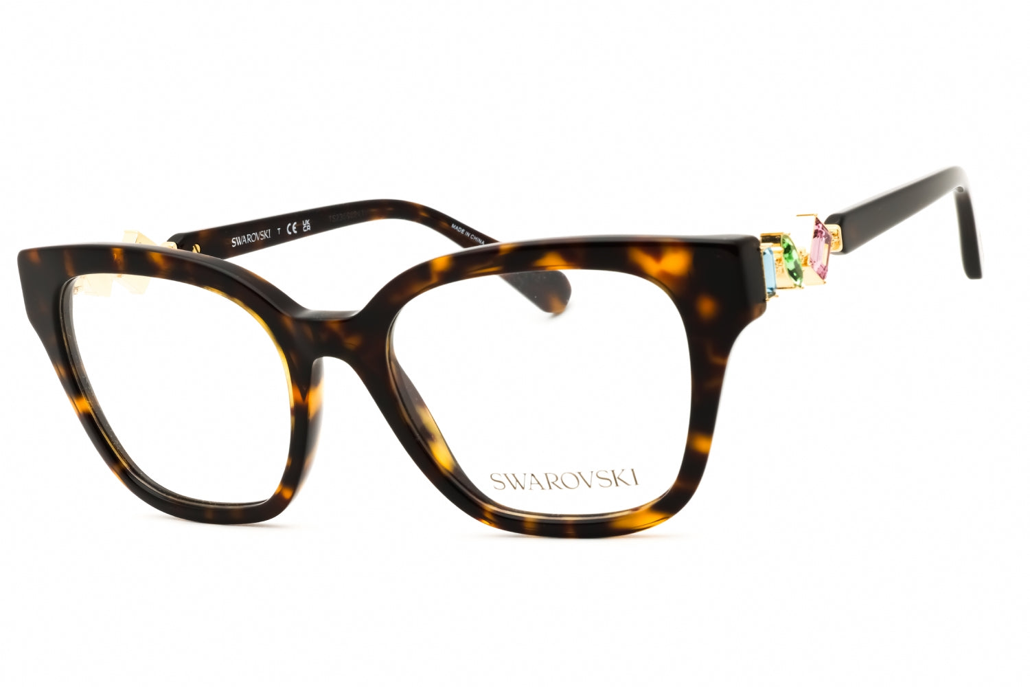 Authentic Swarovski SK2048 Ladies Eyeglasses Havana Tortoise 52-19-140