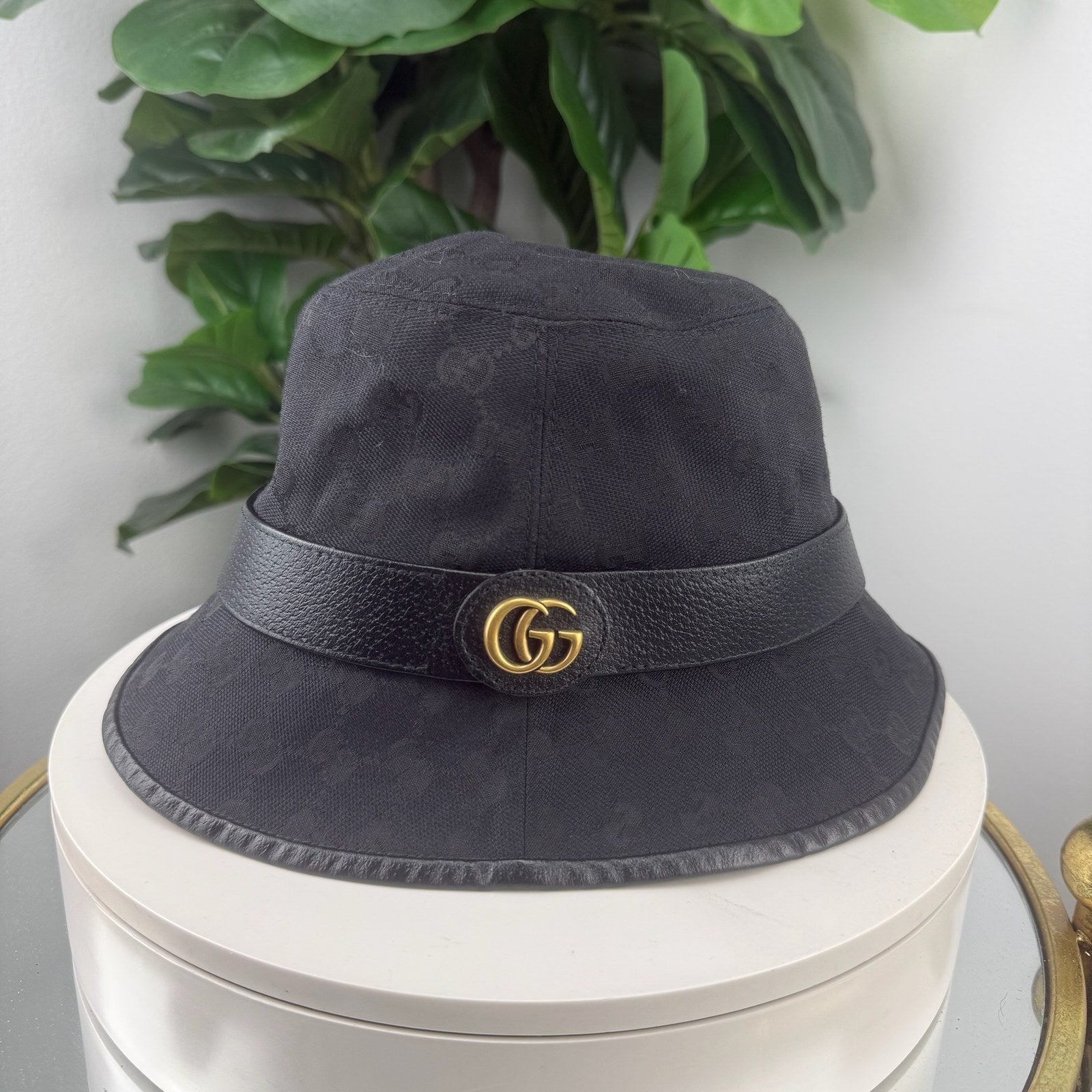 Gucci GG Marmont bucket hat navy - front
