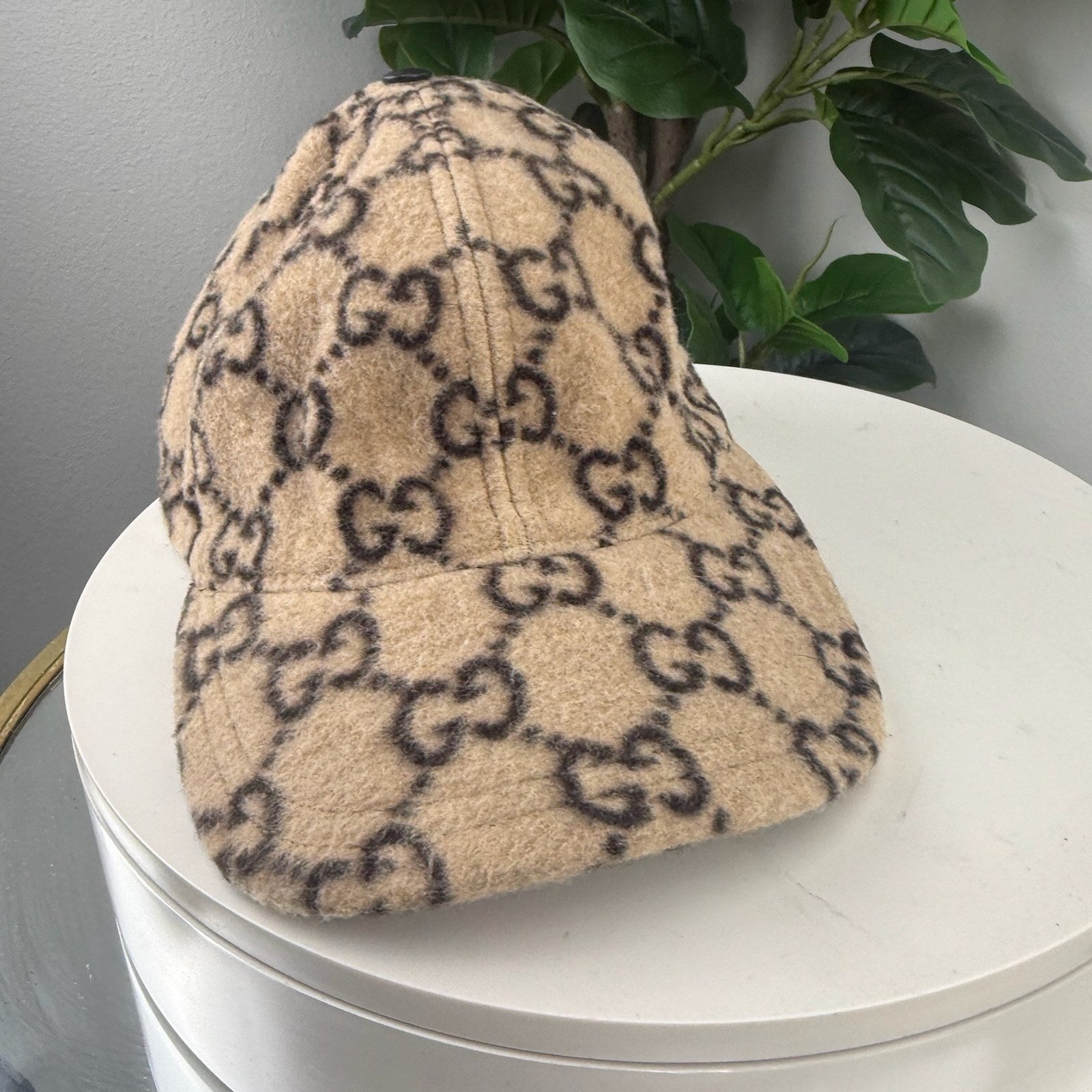 Gucci GG monogram wool baseball cap - front