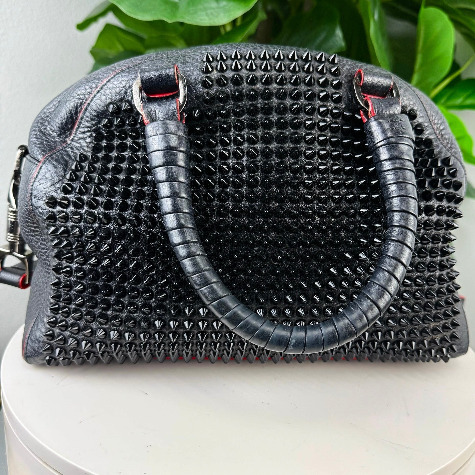 Authentic Christian Louboutin Panettone Studded Crossbody Bag - Certificate of Authenticity Included