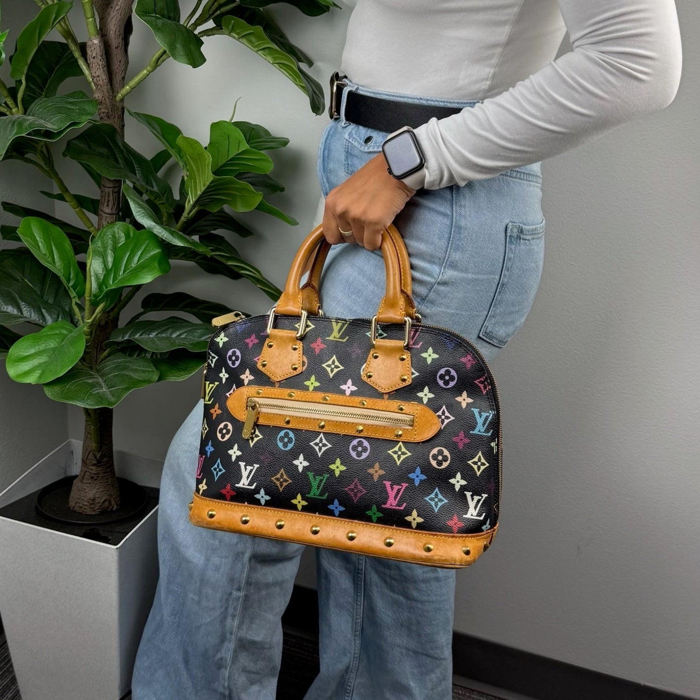 Authentic Louis Vuitton Alma Top Handle Bag