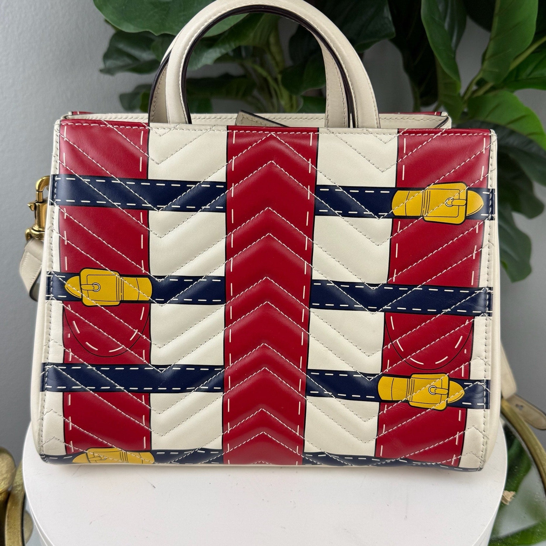 Authentic Gucci GG Marmont Matelasse Small Trompe L'Oeil Handle Bag