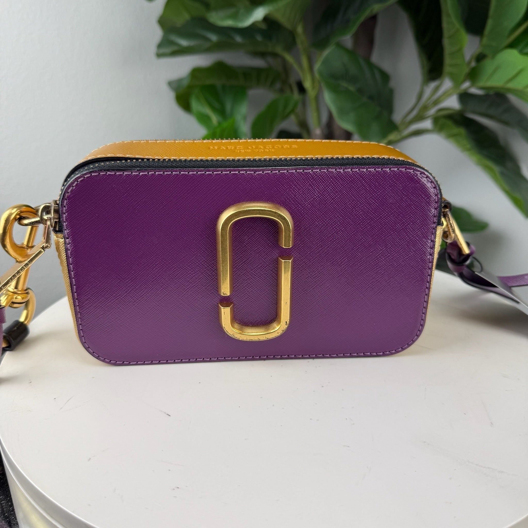 Authentic Marc Jacobs The Snapshot Small Camera Bag in Violet