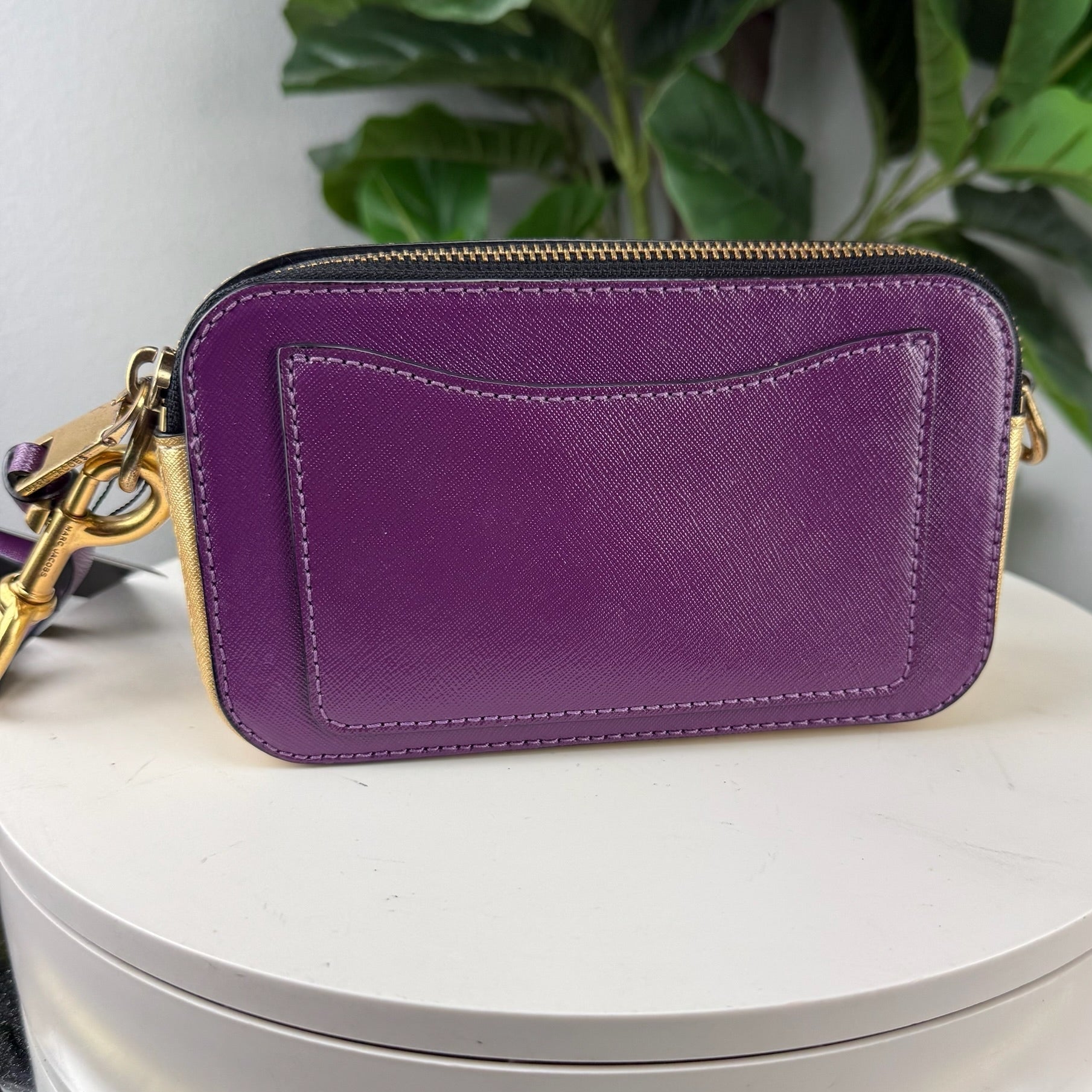 Authentic Marc Jacobs The Snapshot Small Camera Bag in Violet