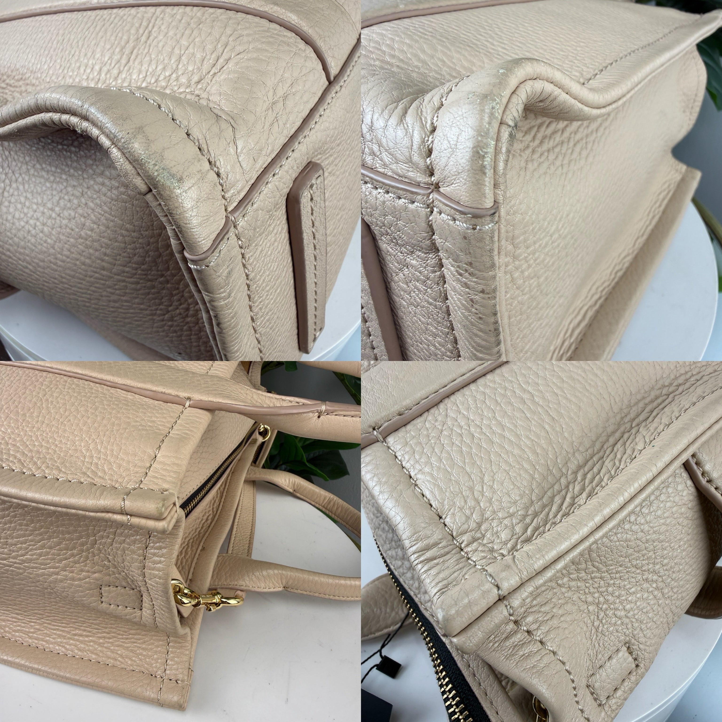 Authentic Marc Jacobs The Leather Tote Bag Beige