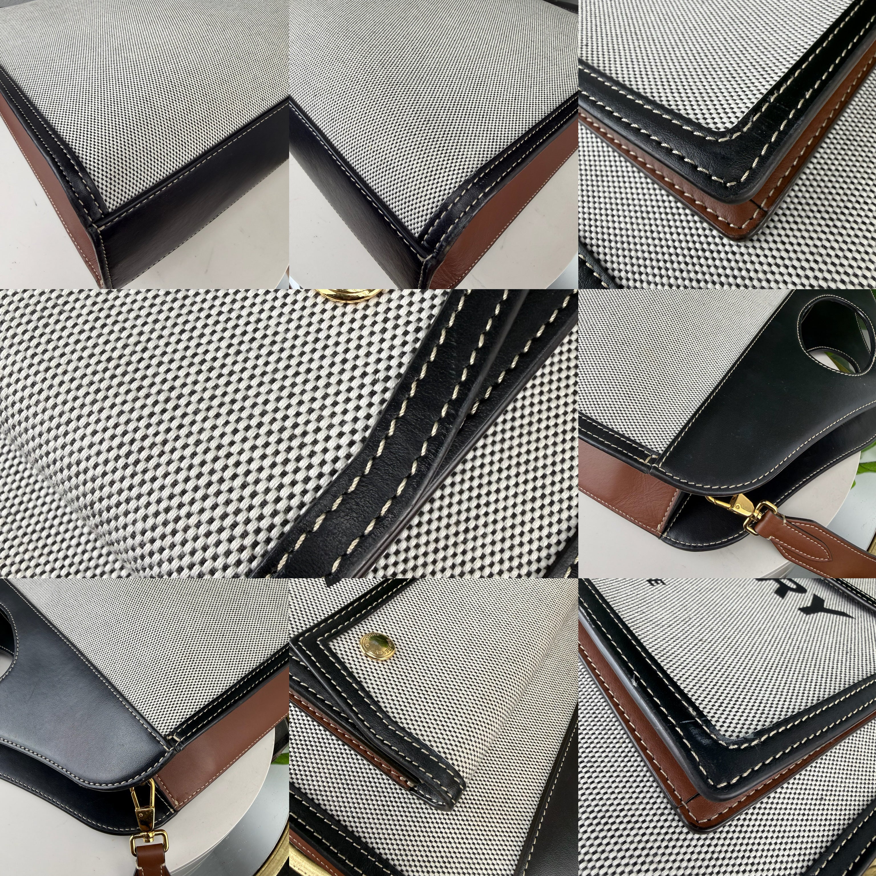 Authentic Burberry Mini tri-tone Pocket Horseferry Tote Bag