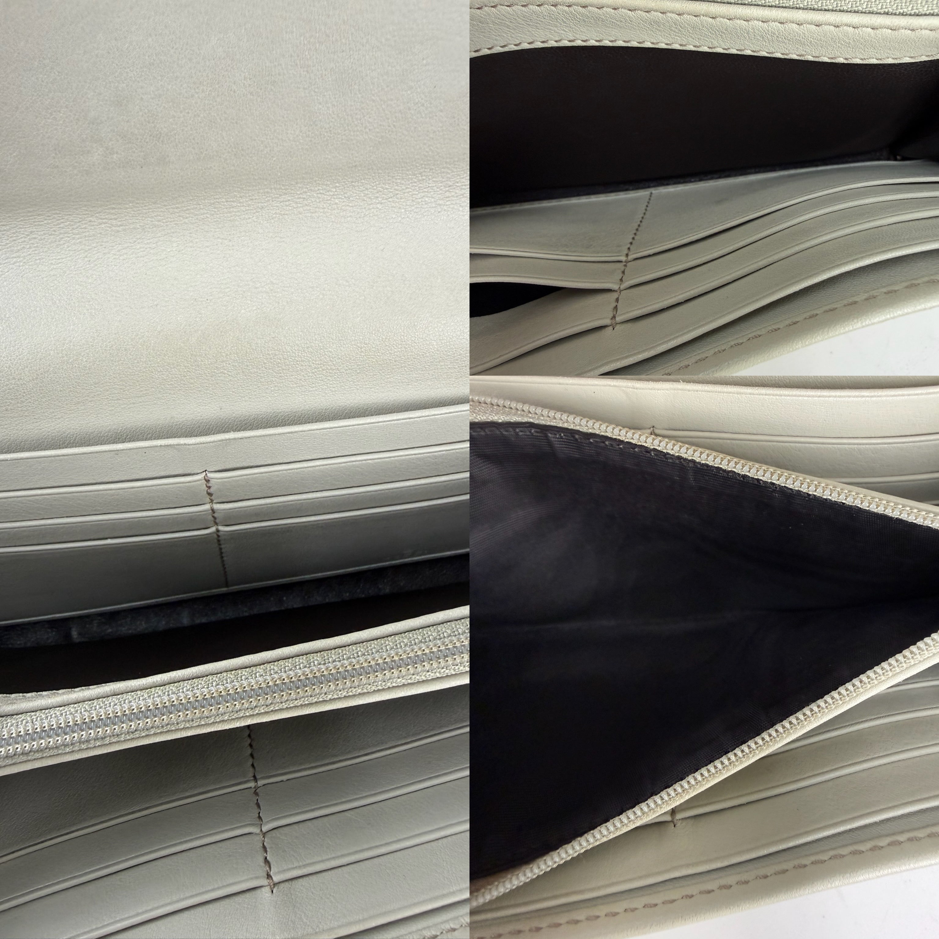 Authentic Gucci Guccissima Leather Long Wallet Beige