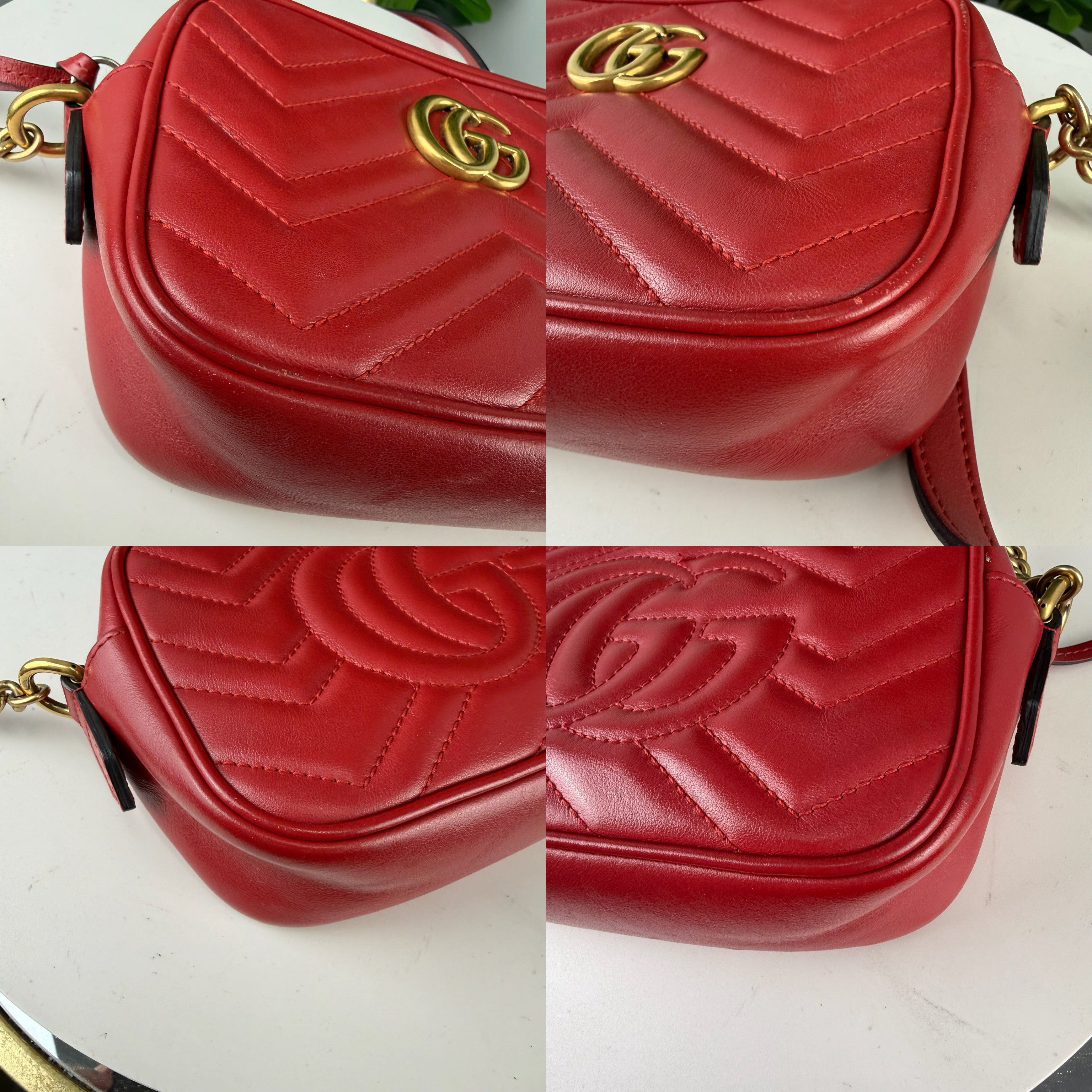 Authentic Gucci GG Marmont Matelasse Mini Bag