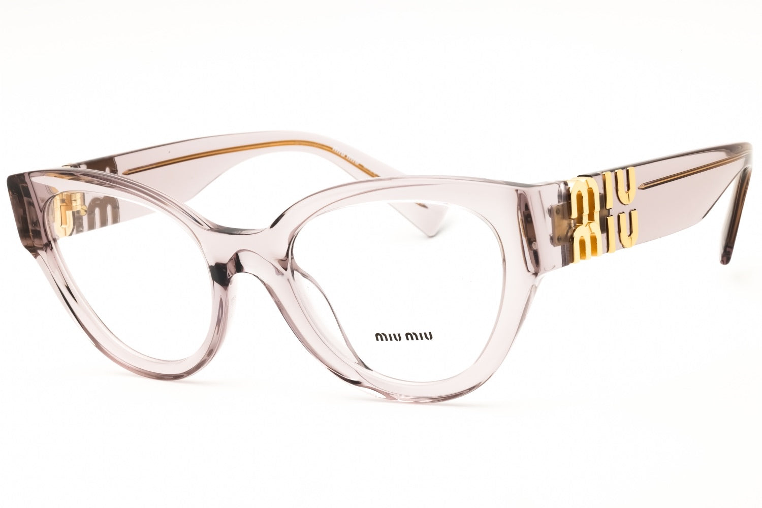 Miu Miu MU01VV Clear Cat-Eye Optical Frame, Blush Pink (Retail $421) - Size 52-21-135