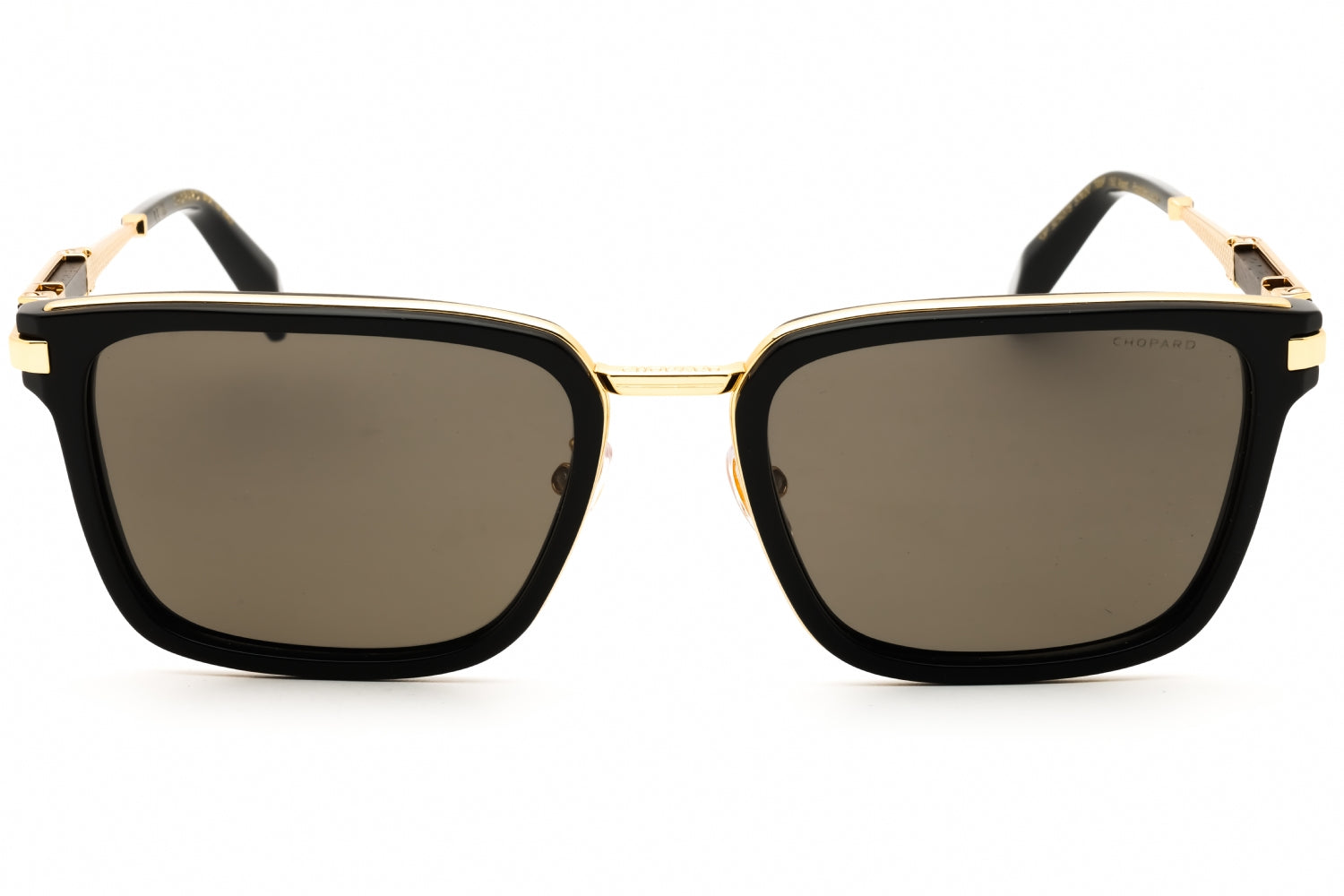 Authentic Chopard SCH375 Shiny Black Polar Grey Men's Sunglasses 57-20-150