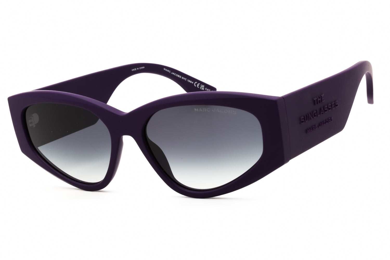 Authentic Marc Jacobs MARC 803/S Ladies Sunglasses Matte Violet Dark Grey Gradient 56-16-145