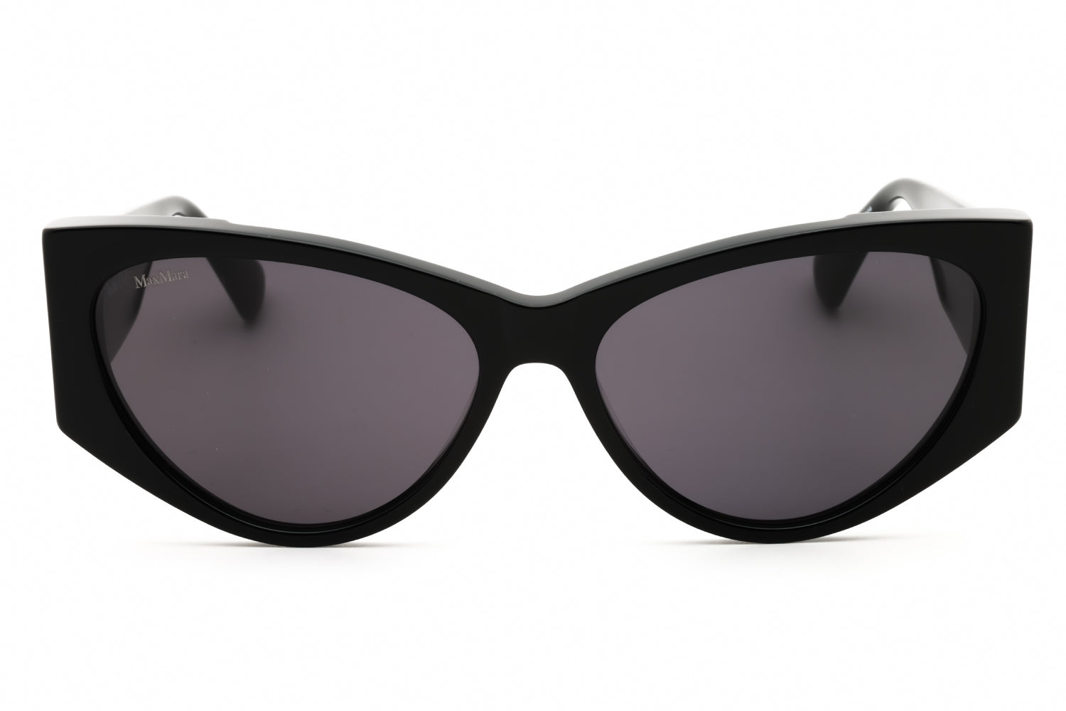 Authentic Max Mara MM0132 Hinge-1 Ladies Sunglasses Shiny Black Smoke 58-15-135