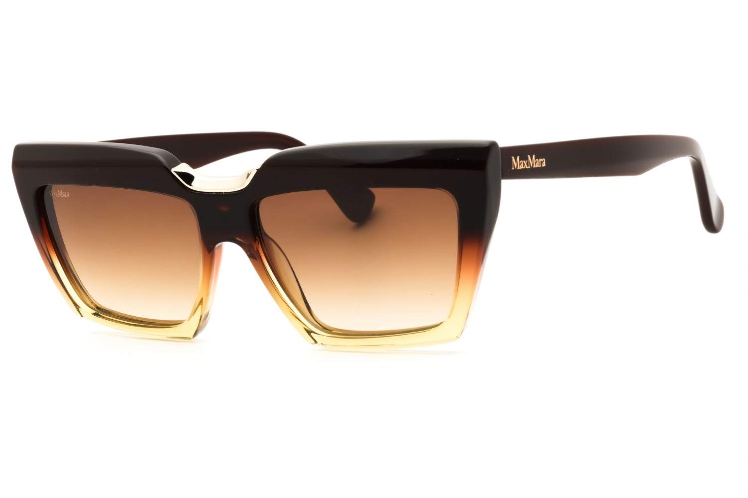 Authentic Max Mara MM0137 Spark-7 Ladies Sunglasses Dark Brown Other Gradient Brown 56-15-140