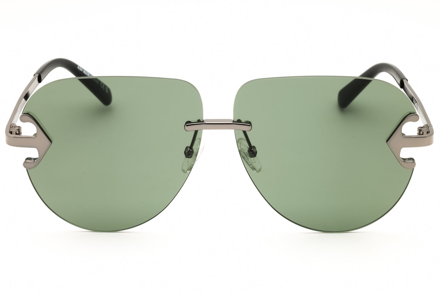 Authentic Off-White Alexandria Unisex Sunglasses Gunmetal Green 62-11-150