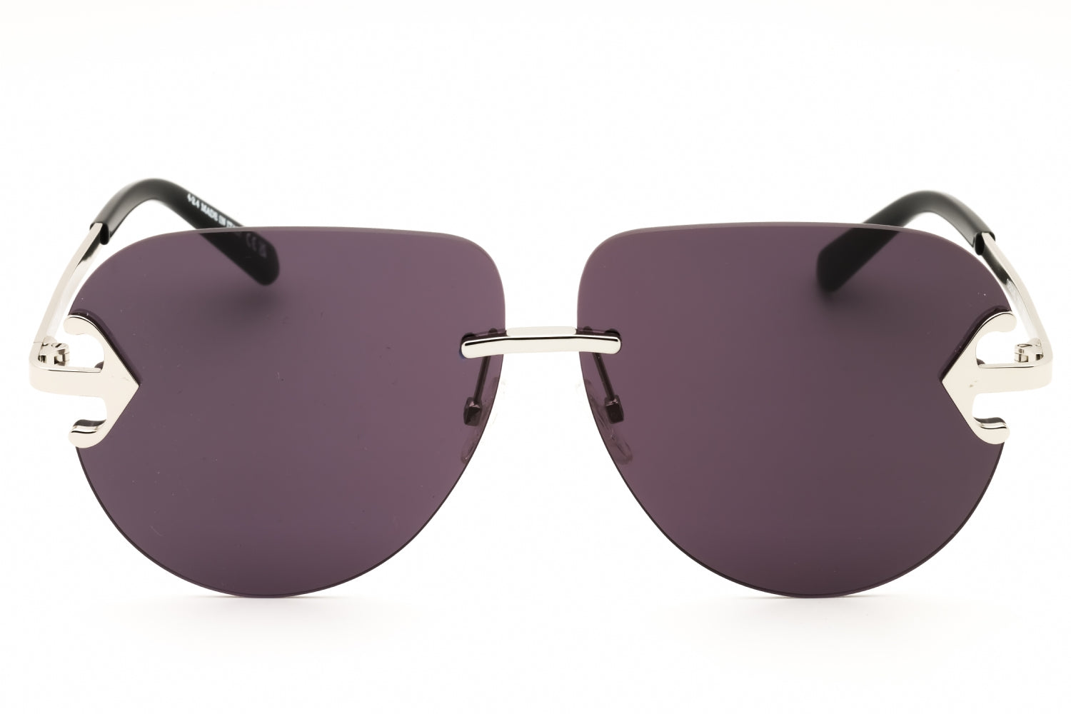 Authentic Off-White Alexandria Unisex Sunglasses Silver Dark Grey 62-11-150