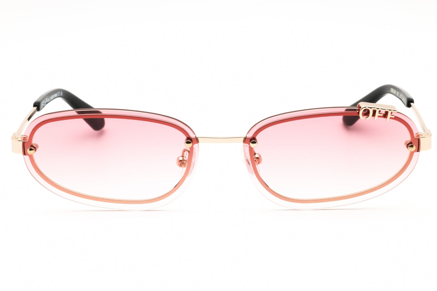 Authentic Off-White MIAMI Gold Gradient Red Ladies Sunglasses 60-15-145
