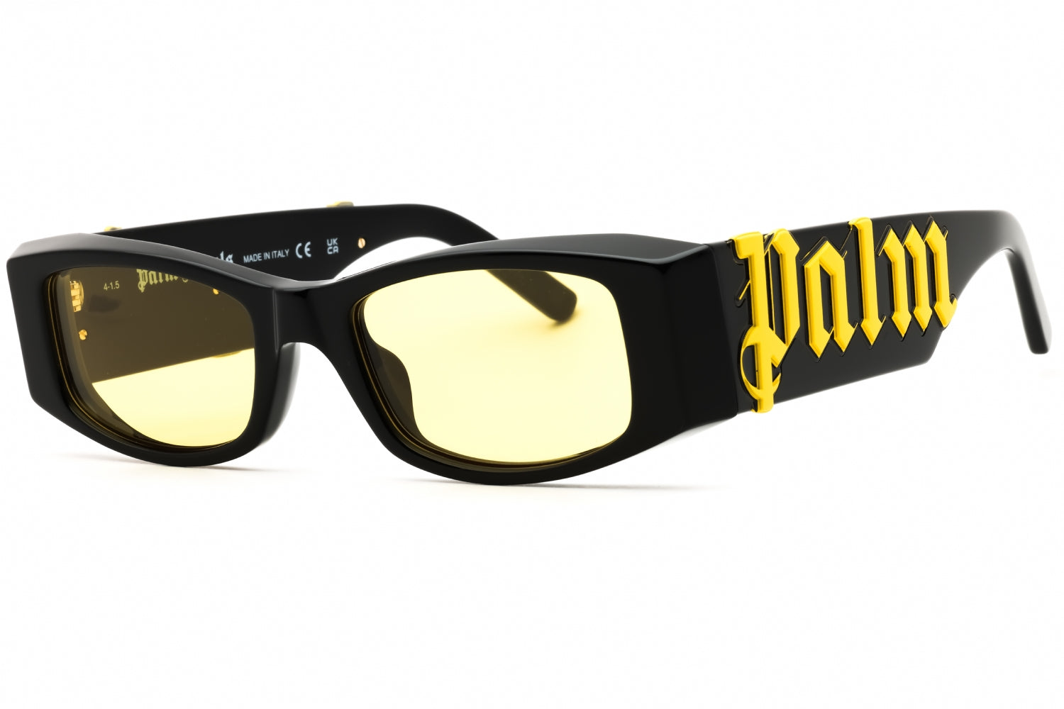 Authentic Palm Angels ANGEL Black Yellow Unisex Sunglasses 51-18-145