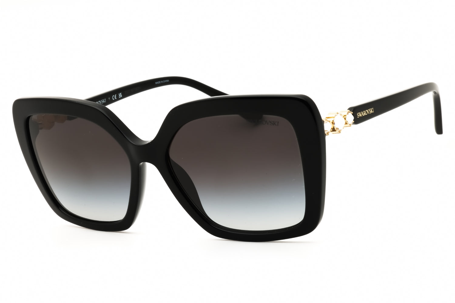 Authentic Swarovski SK6049 Ladies Sunglasses Black 57-16-145