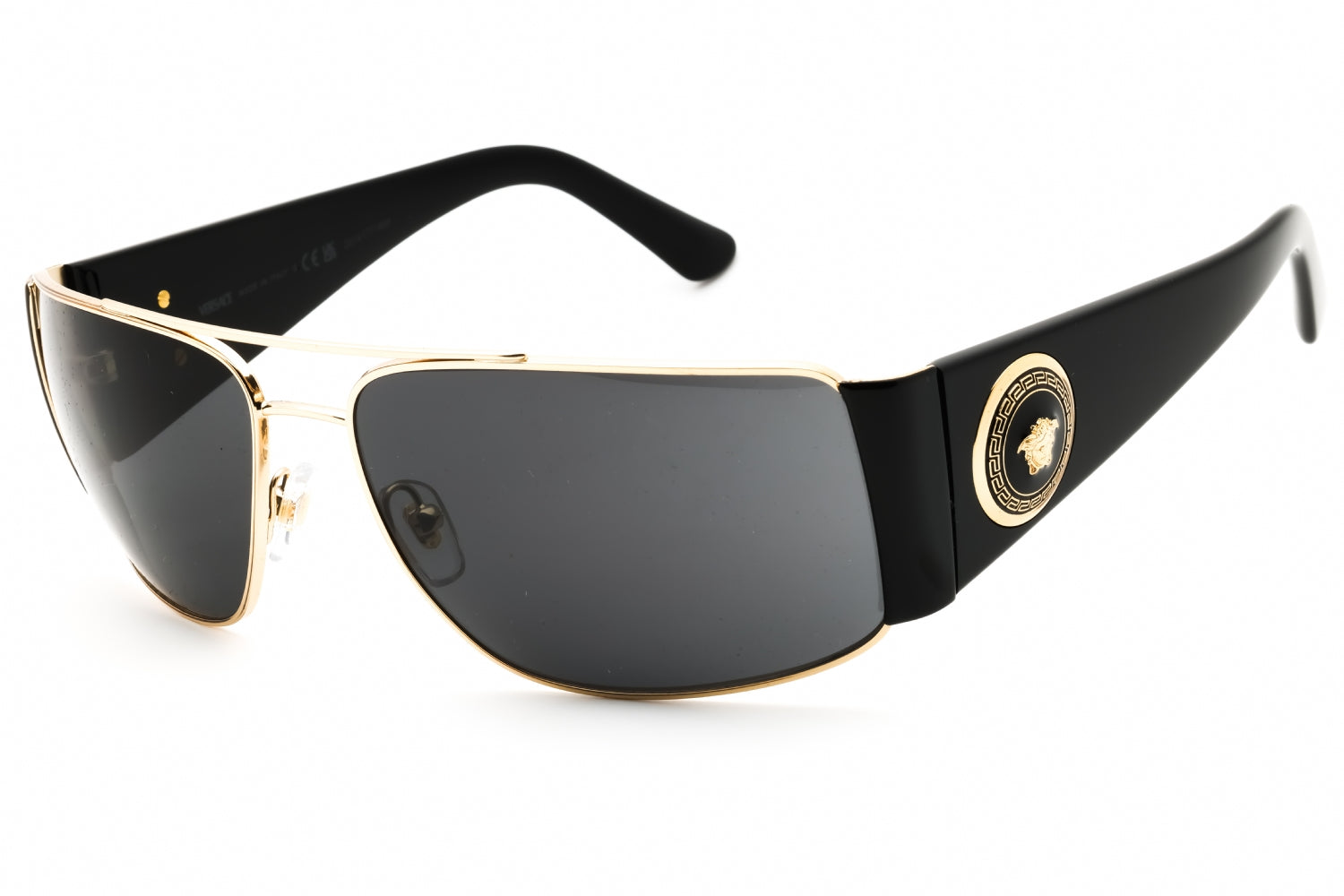 Authentic Versace VE2163 Men's Sunglasses Gold Grey Dark Grey 63-15-135