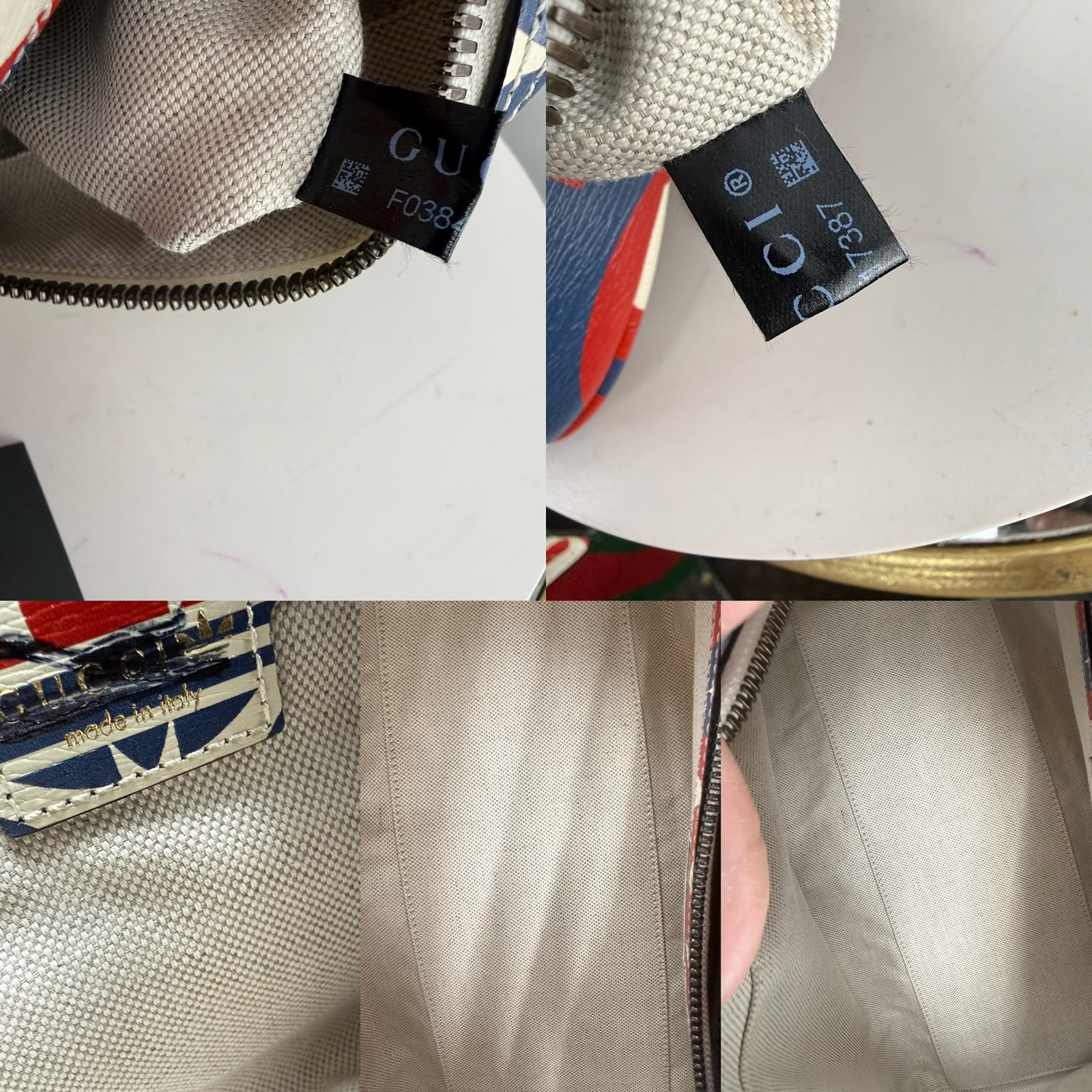 💎✨ Authentic Gucci x Adidas Calfskin Interlocking G Mini Duffle Bag