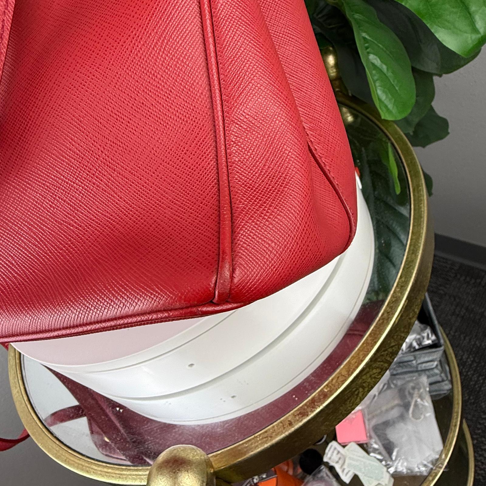 Authentic Prada Galleria Saffiano Red Tote Bag