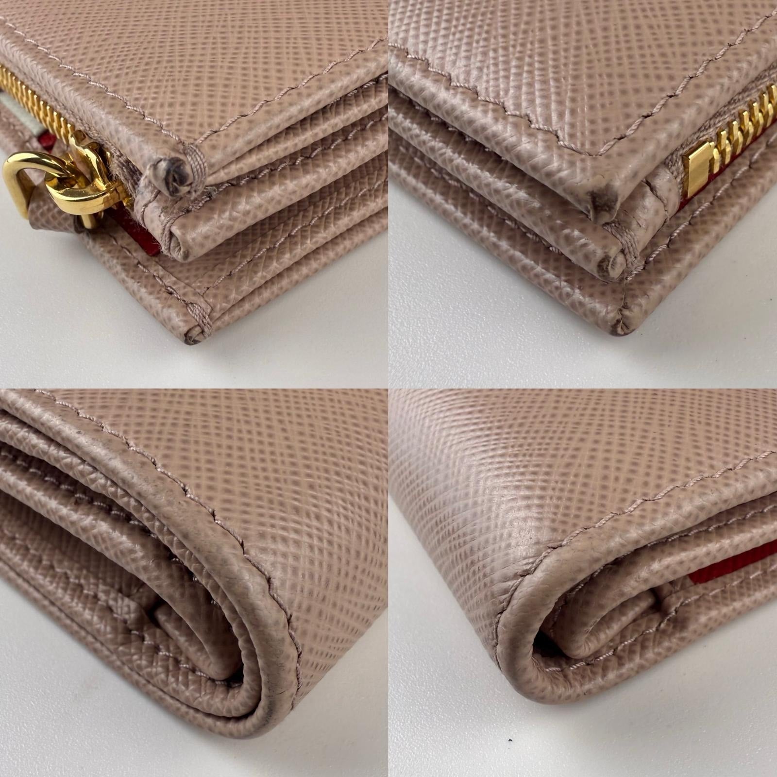 💎Authentic Prada Beige Saffiano Leather Wallet