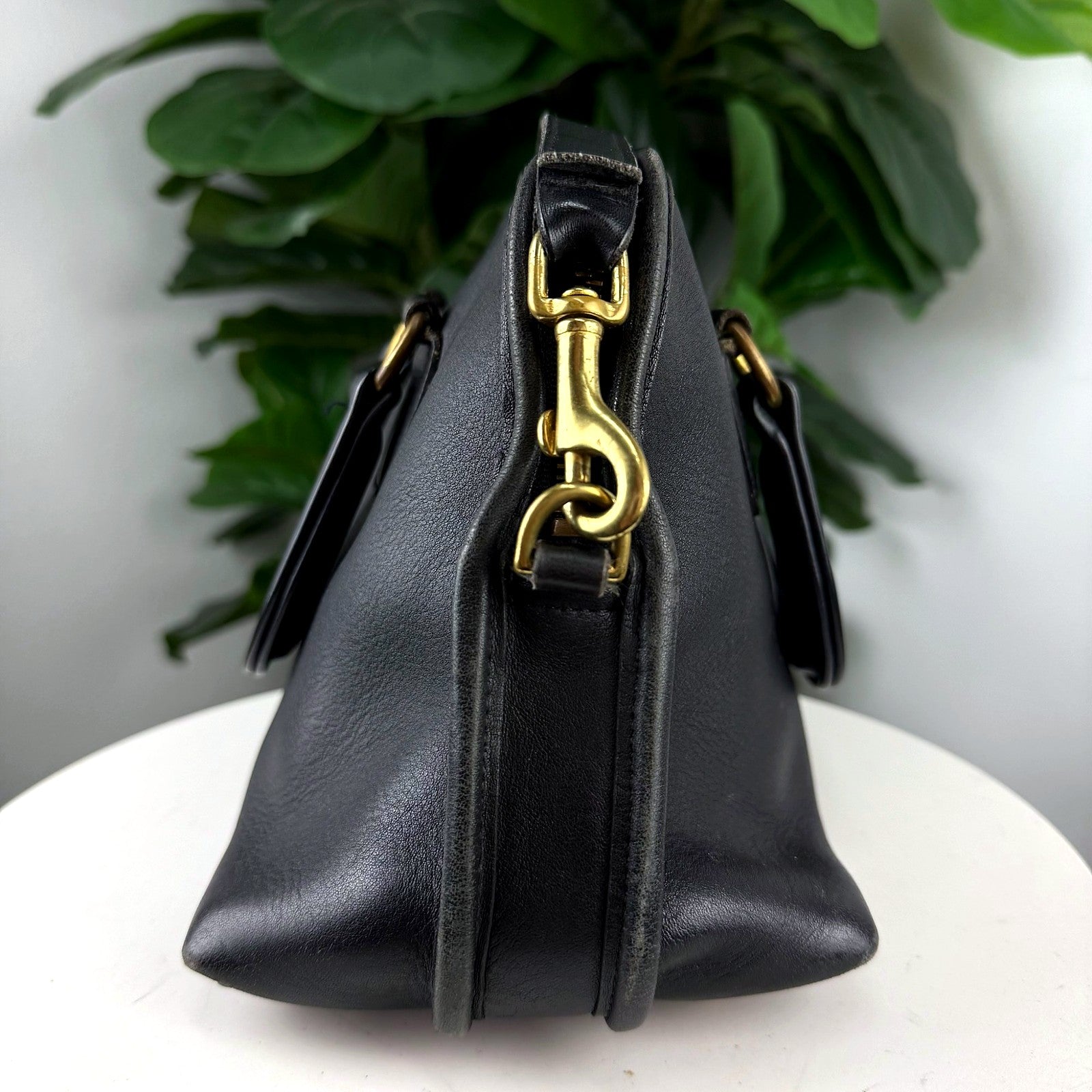 Authentic Vintage Coach Bowling Bag Satchel side