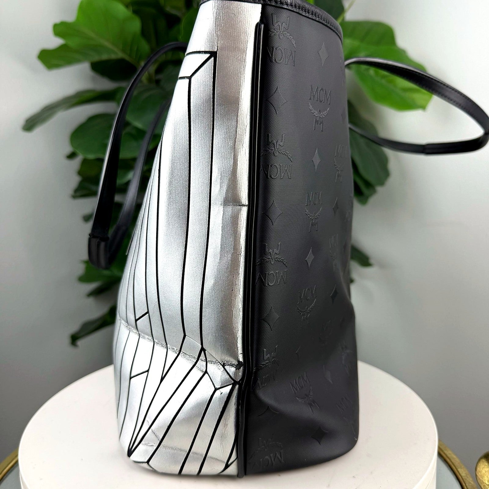 Authentic MCM Crystalline Tote back