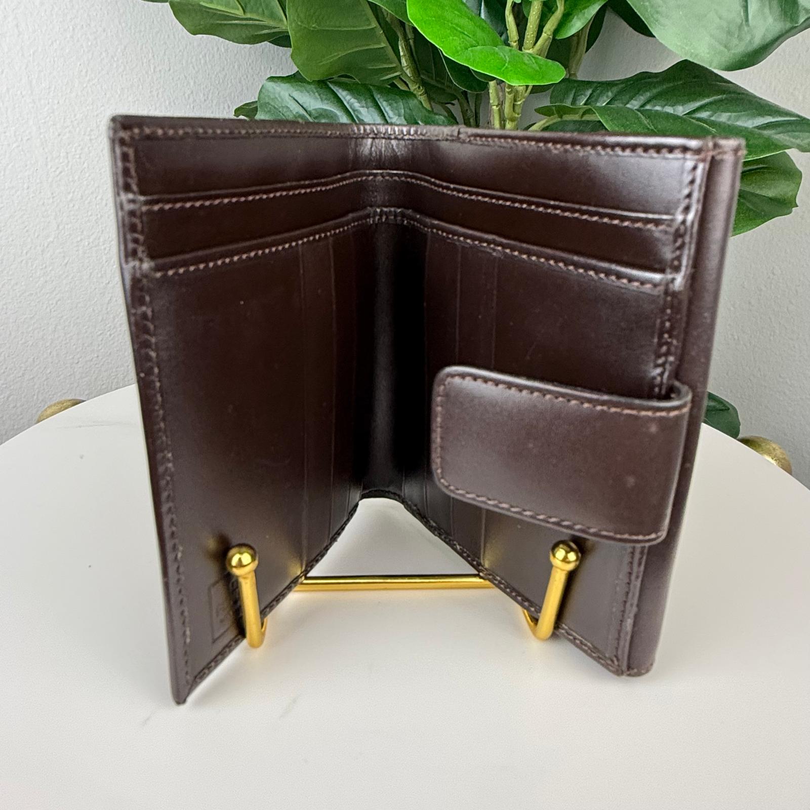 Authentic FENDI Zucca Canvas Leather Wallet