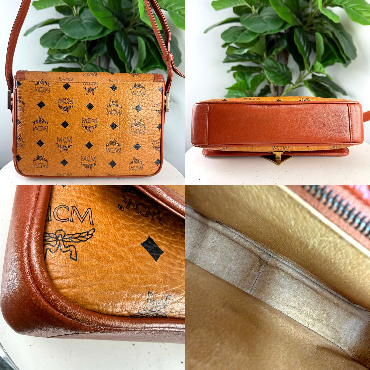 Additional views: side hardware, interior lining, and base