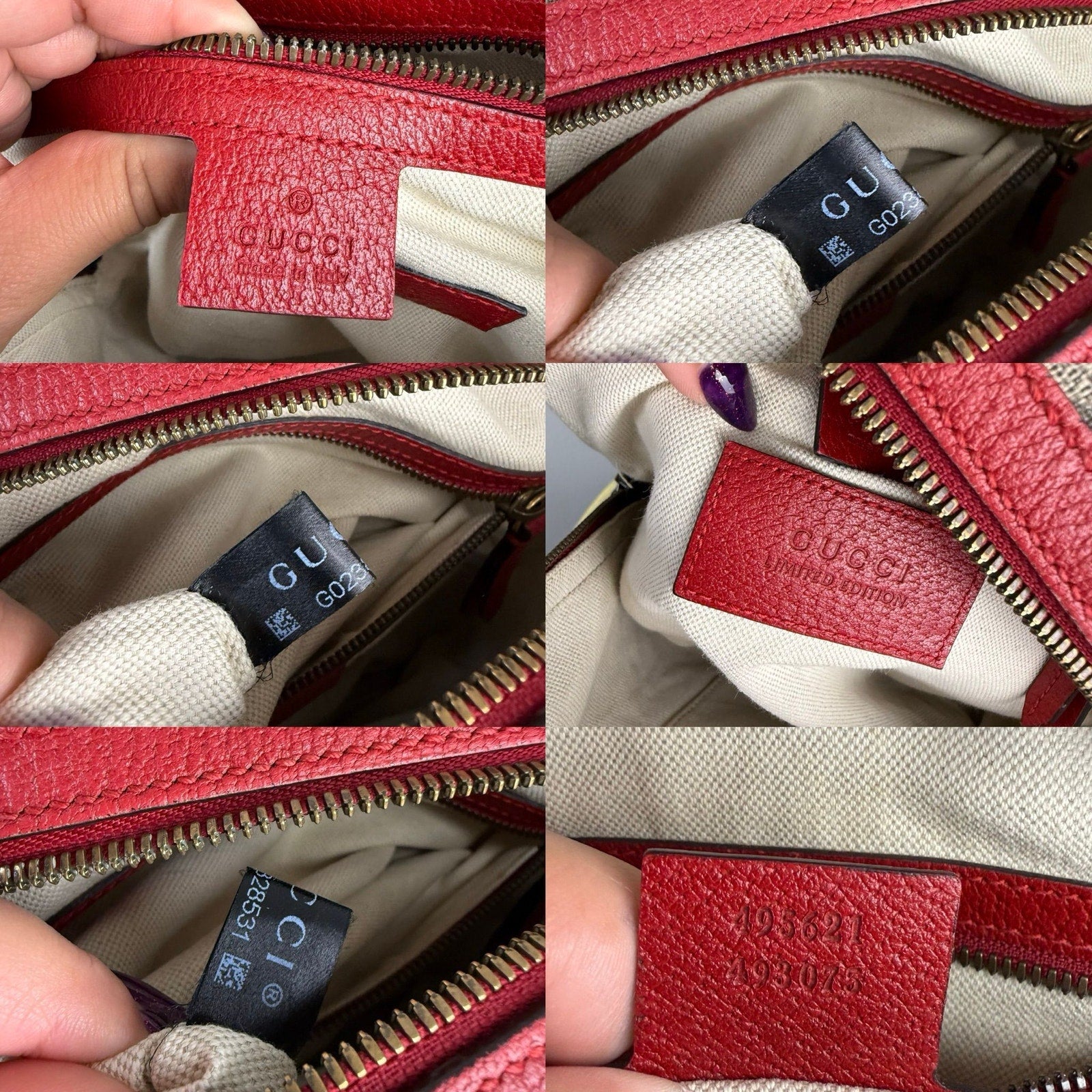 💎Authentic GUCCI Bosco GG Supreme Embroidered Backpack Daypack Canvas Leather