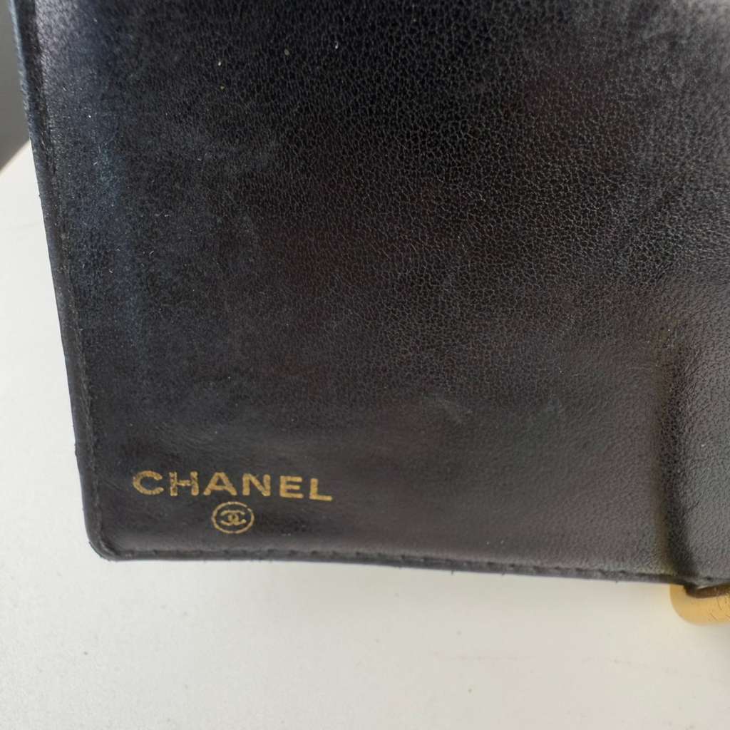 💎✨Chanel Black Caviar Leather Bifold Long Wallet