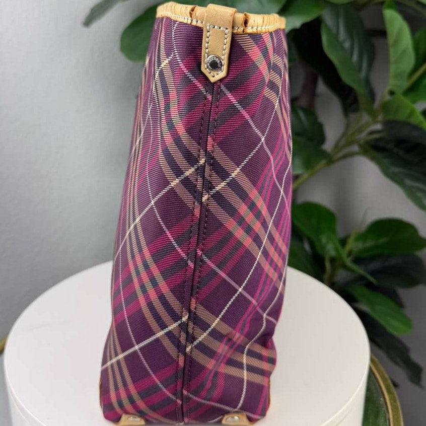 Authentic Burberry Blue Label Nova Check Canvas Shoulder Bag