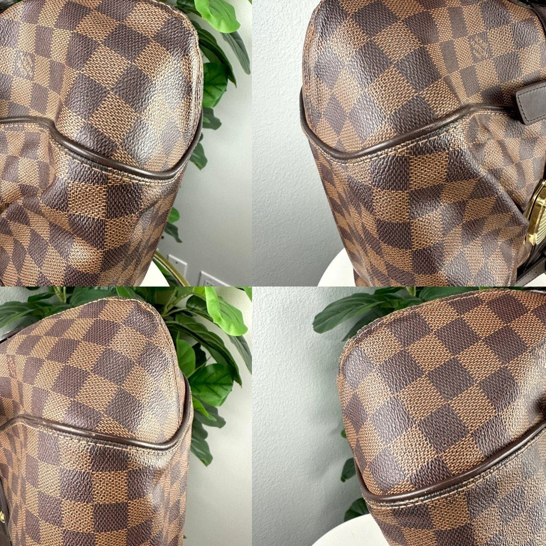 Authentic Louis Vuitton Sistina PM Damier Ebene Handbag