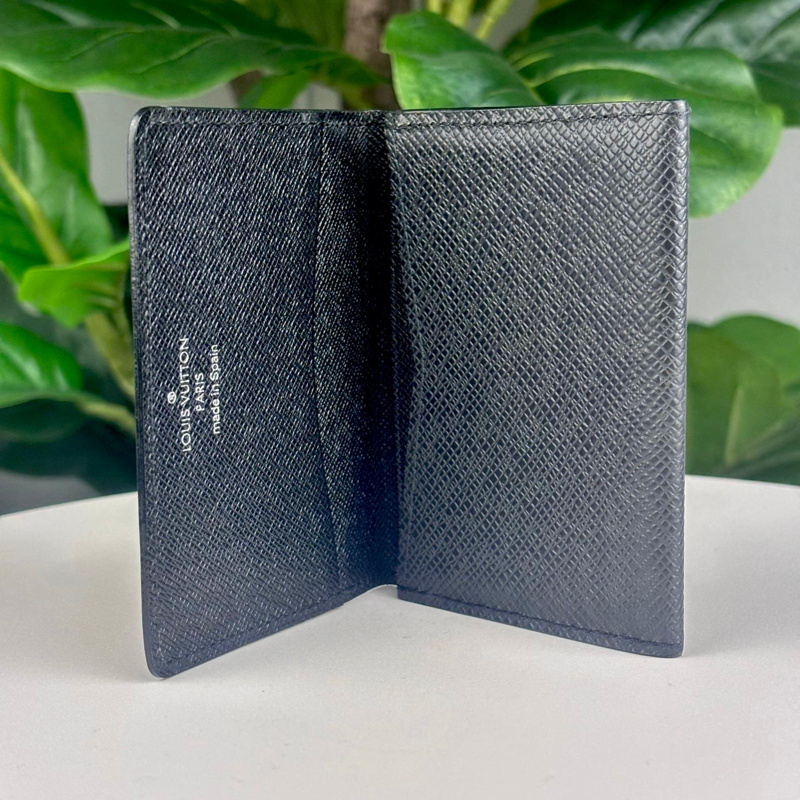 Authentic Louis Vuitton Taiga Leather Ardoise Card Case