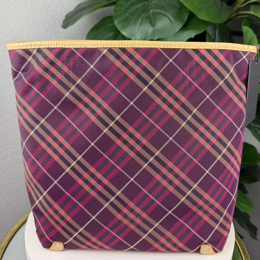 Authentic Burberry Blue Label Nova Check Canvas Shoulder Bag