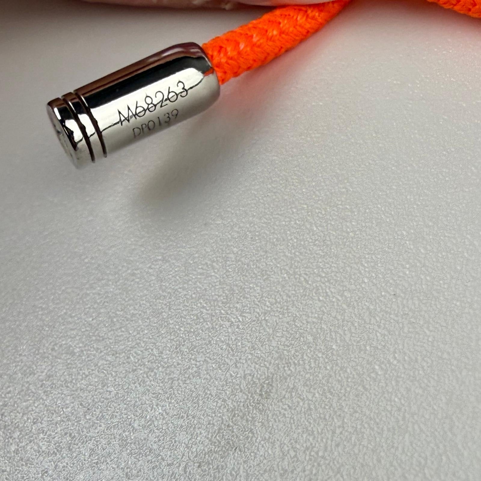 💎✨Authentic LOUIS VUITTON Monogram Charm Friendship Bracelet Orange Rope
