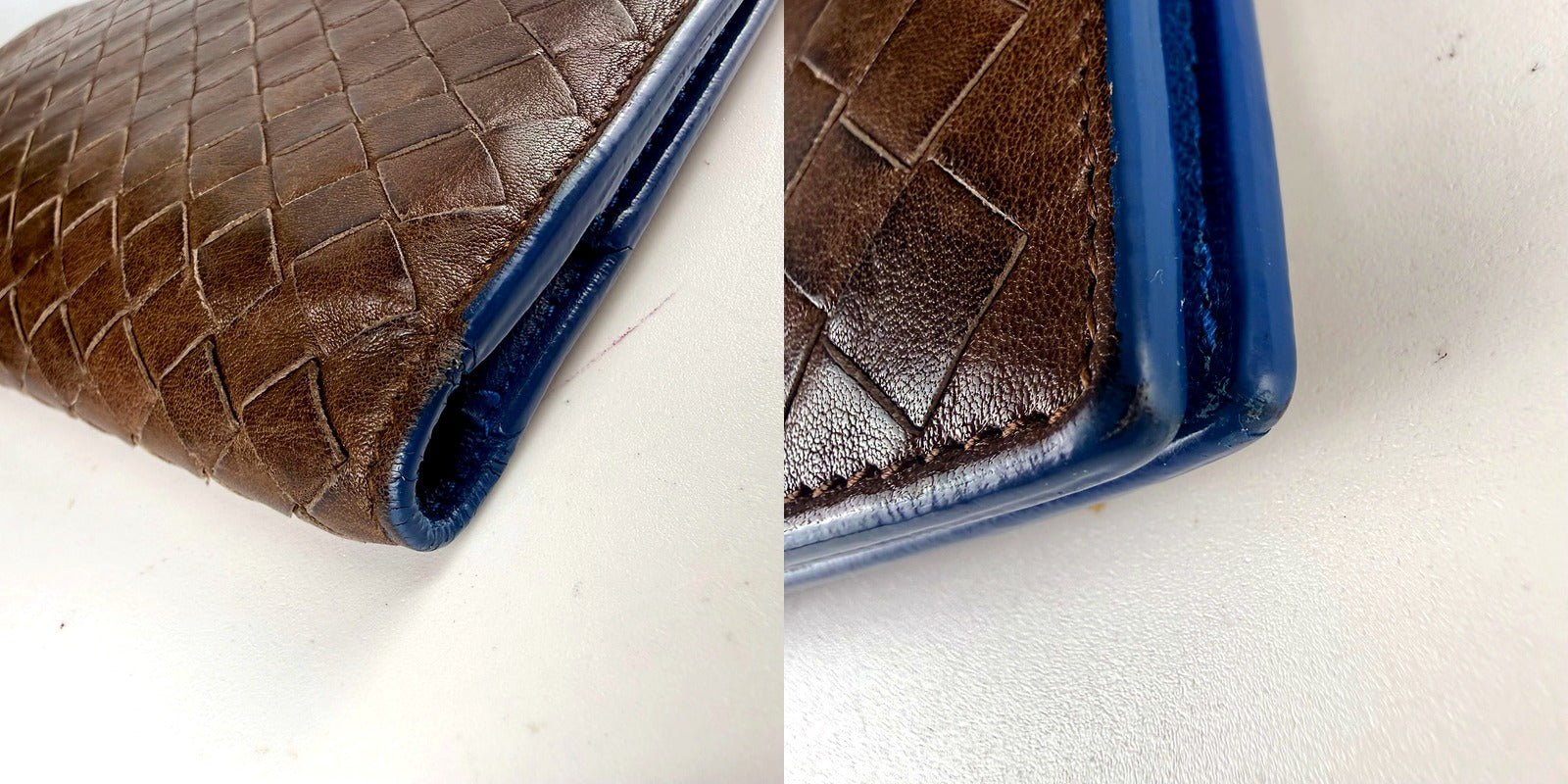 Authentic Bottega Veneta Intrecciato Woven Leather Long Wallet