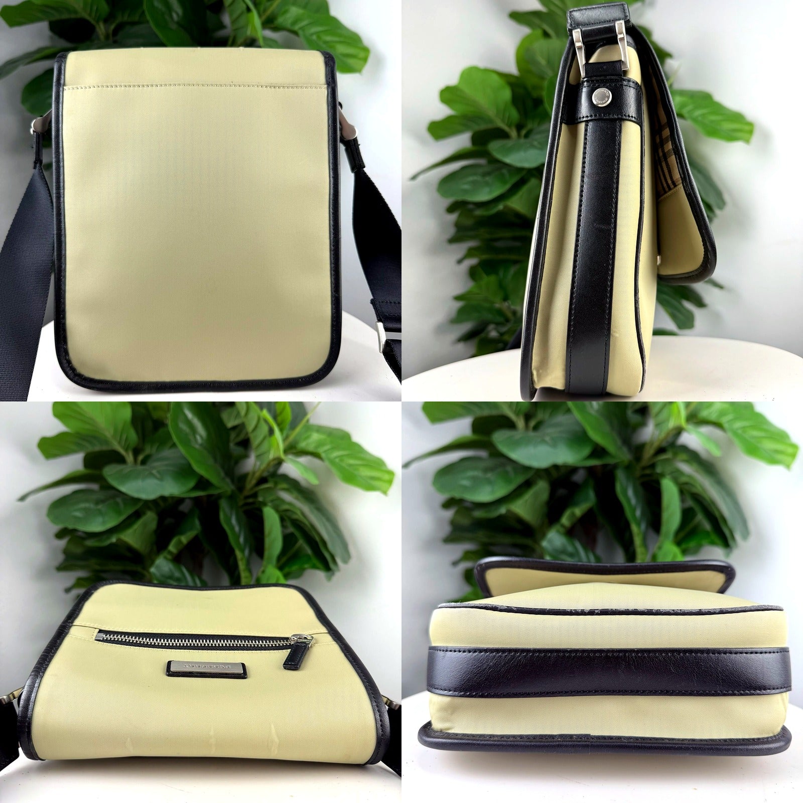 Authentic Burberry Olive Nylon Messenger Bag