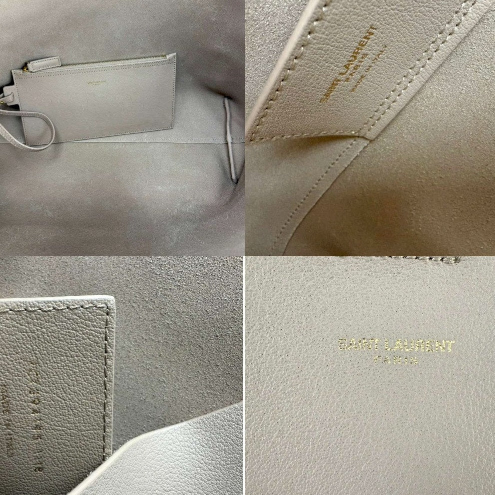 💎✨Authentic Saint Laurent Leather Detachable Monogram Shopping Tote Bag