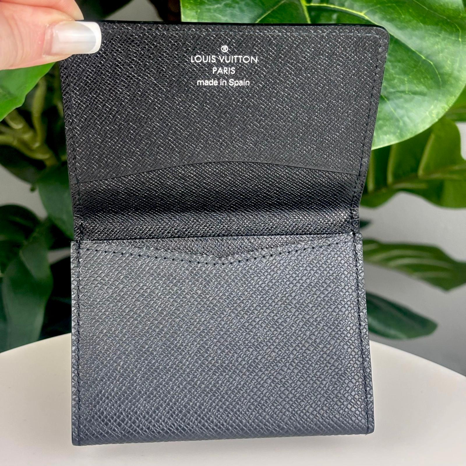Authentic Louis Vuitton Taiga Leather Ardoise Card Case