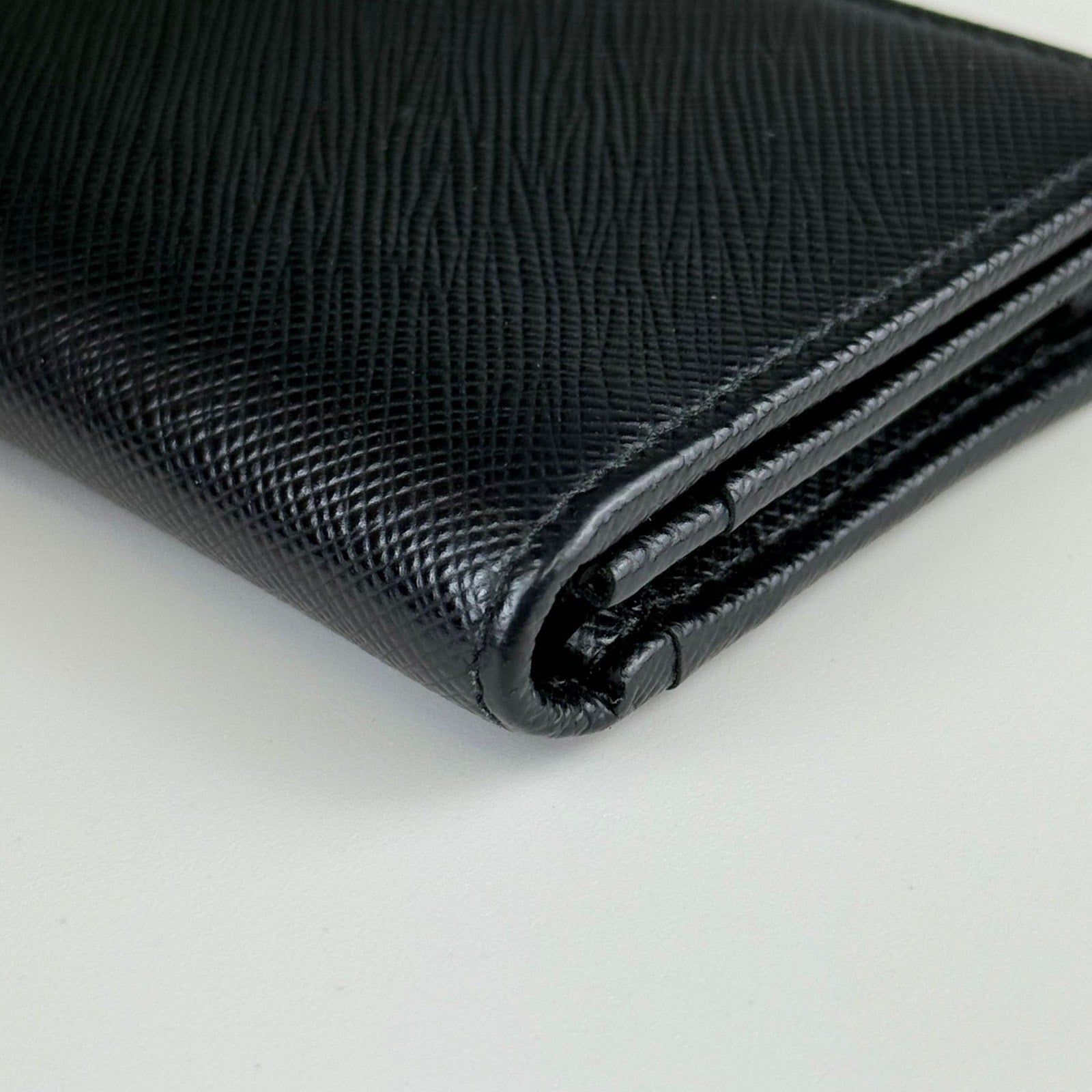 Authentic PRADA Saffiano Card Wallet Black