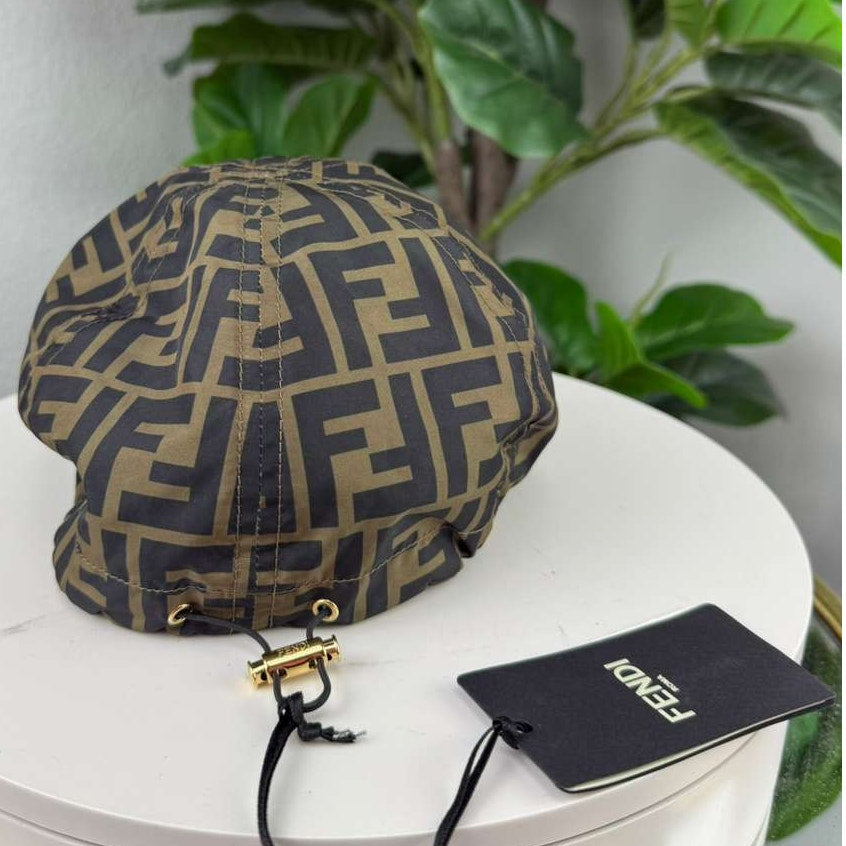 Authentic Fendi Cap Deep Brown Polyester