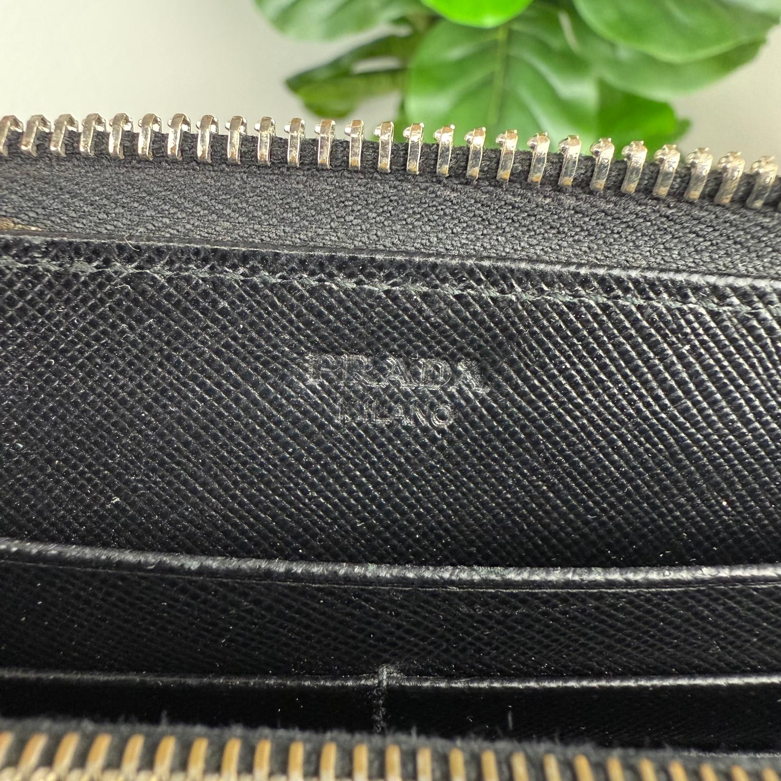 Authentic Prada Saffiano Zipped Large Wallet