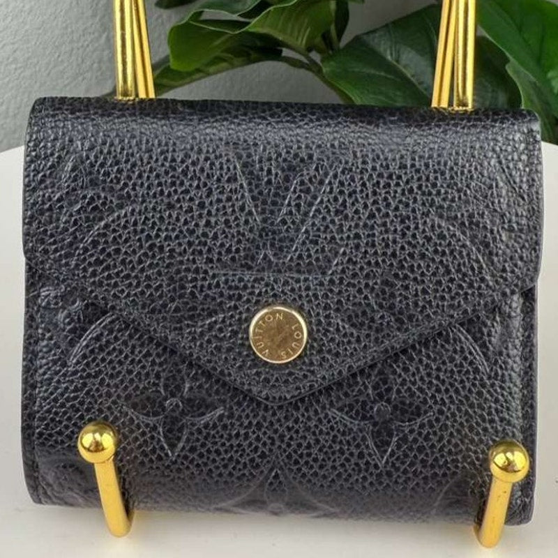 💎✨Authentic Louis Vuitton Black Monogram Empreinte Leather Victorine Wallet