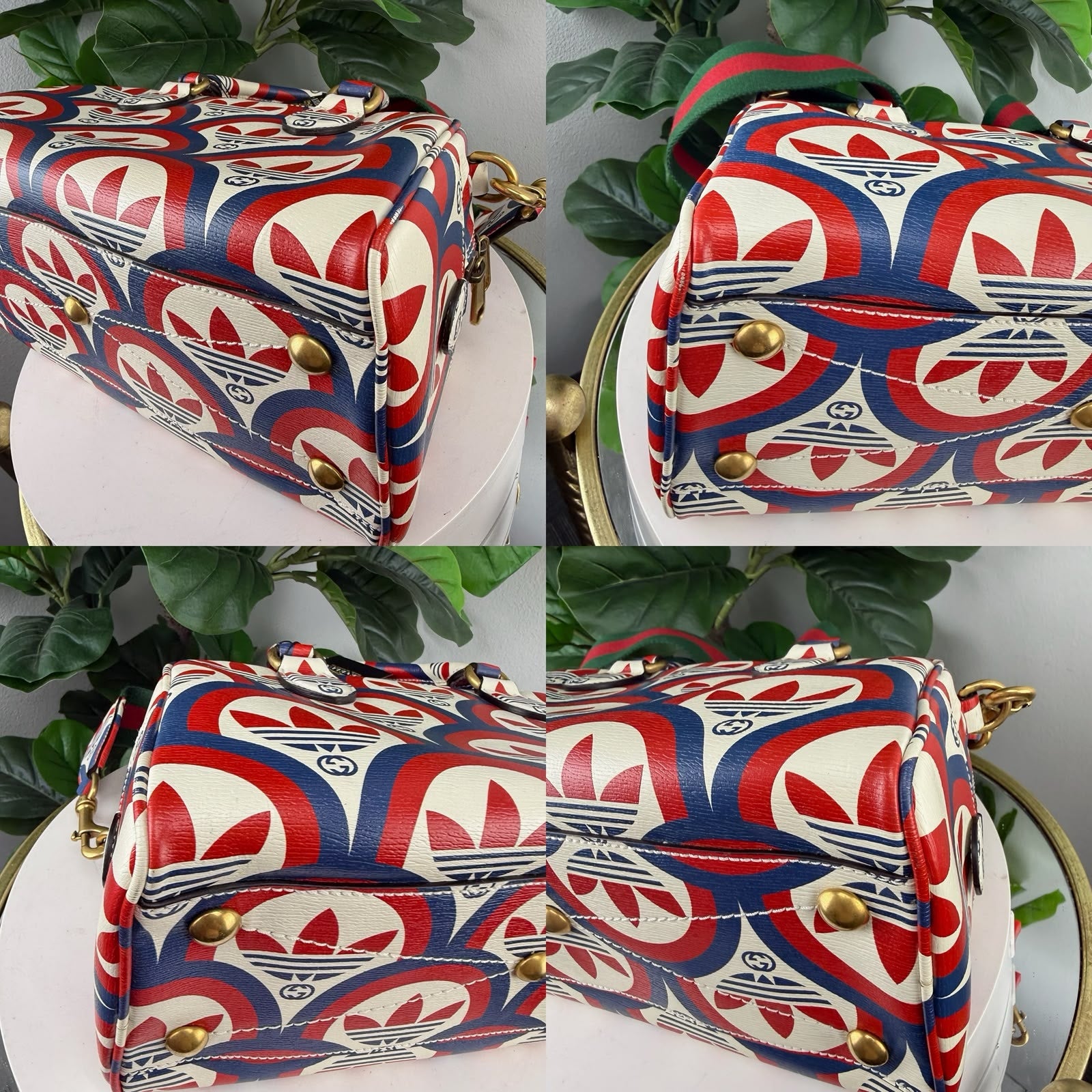 💎✨ Authentic Gucci x Adidas Calfskin Interlocking G Mini Duffle Bag