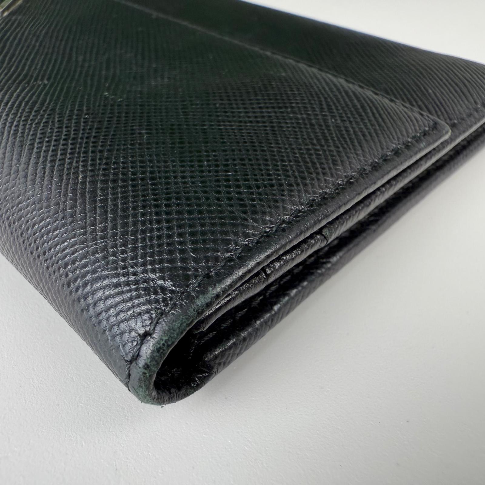 Authentic PRADA Saffiano Leather Black Wallet
