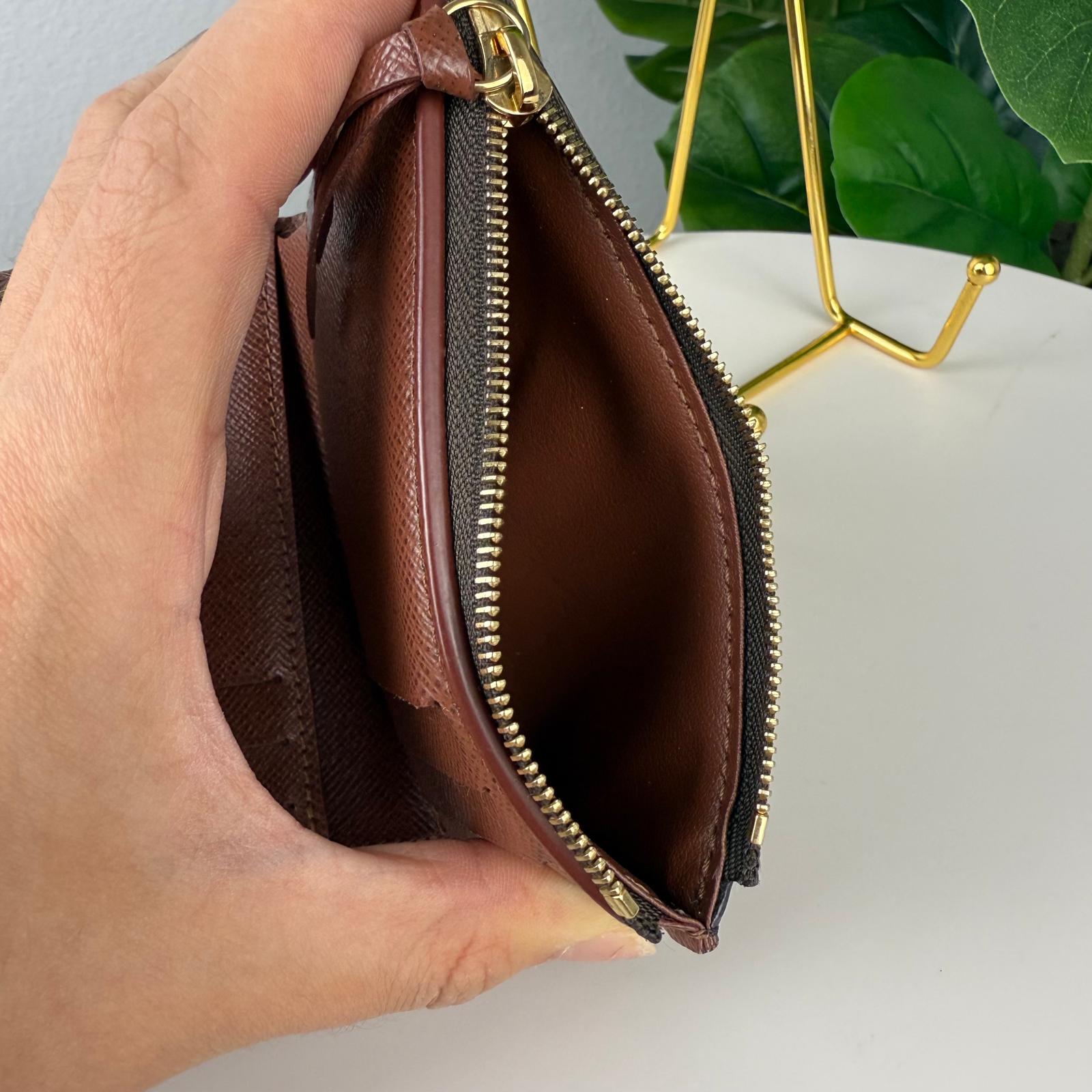 Authentic Louis Vuitton Monogram Porte Monnaie Zip Wallet
