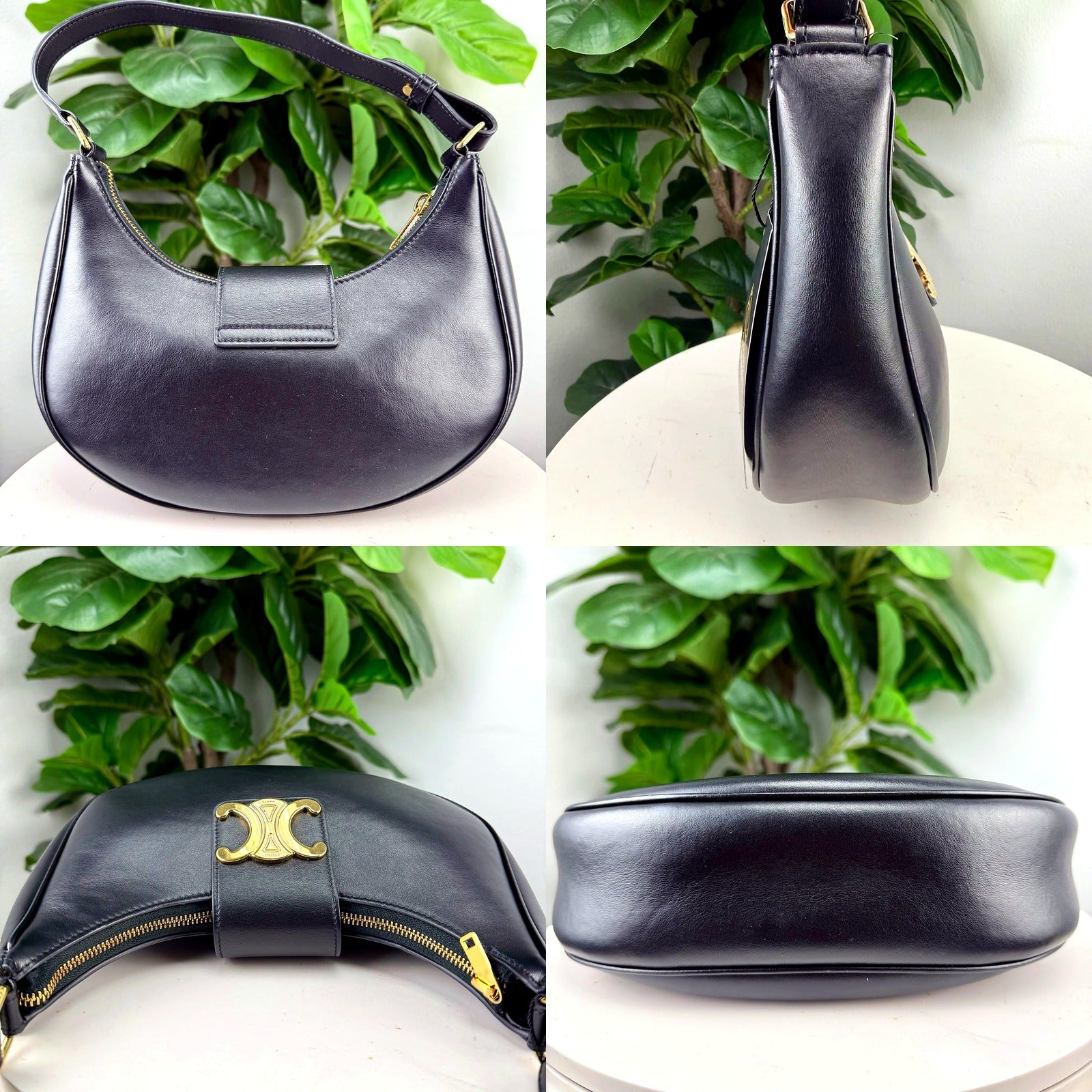Authentic Celine Medium Ava Triomphe Bag detail views 1